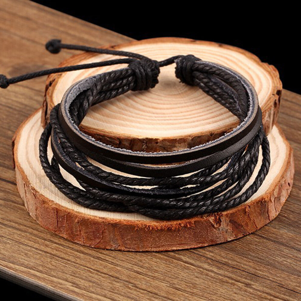 Eif Dock Hight Various Styles Braided Bracelets Leather Bracelets For Men Wrap Bangle Party