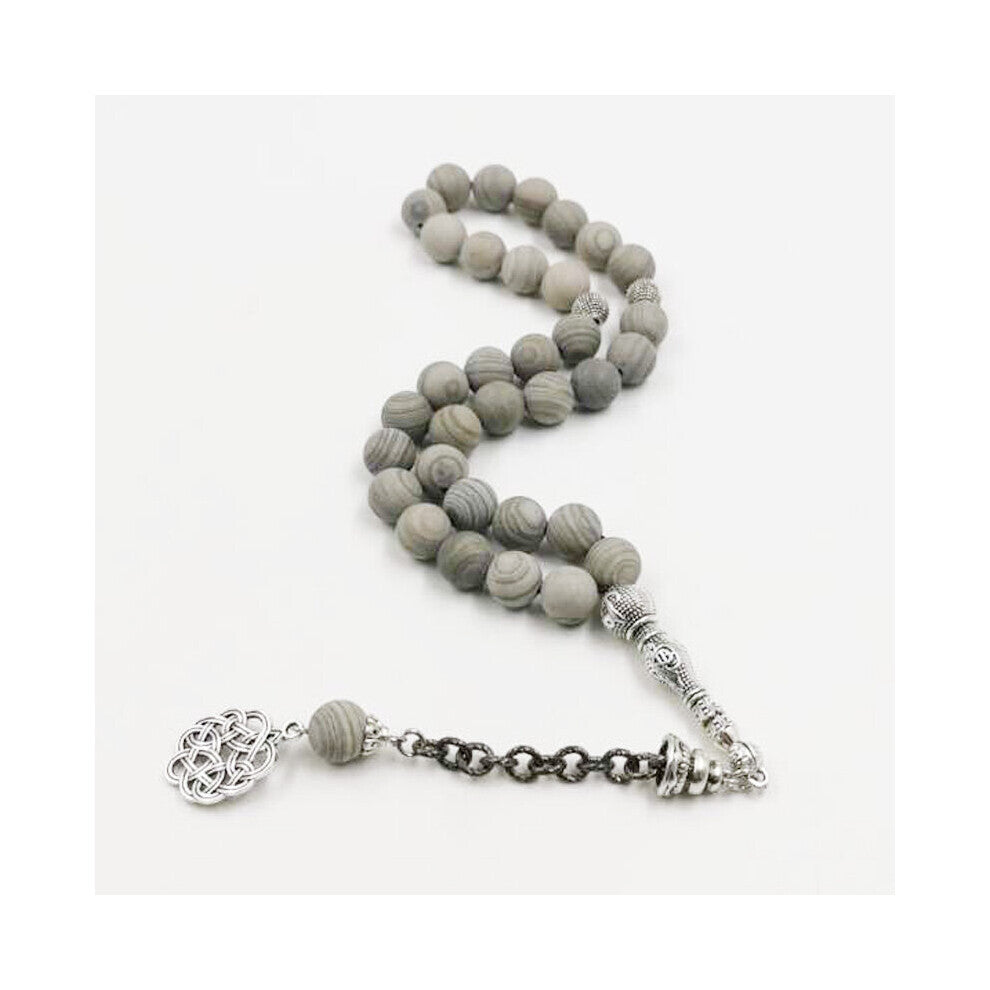 Natural GRAIN STONE Style tasbih Muslim man misbaha prayer beads 33beads EID Ramadan Arabic bracelet