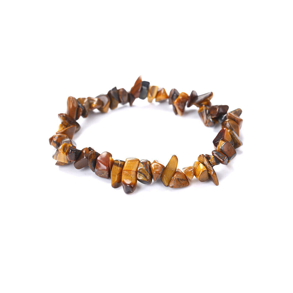 Natural Gem Stone Bracelet Irregular Crystal Stretch Chip beads Nuggets Bracelets Bangles Quartz Wristband For Women