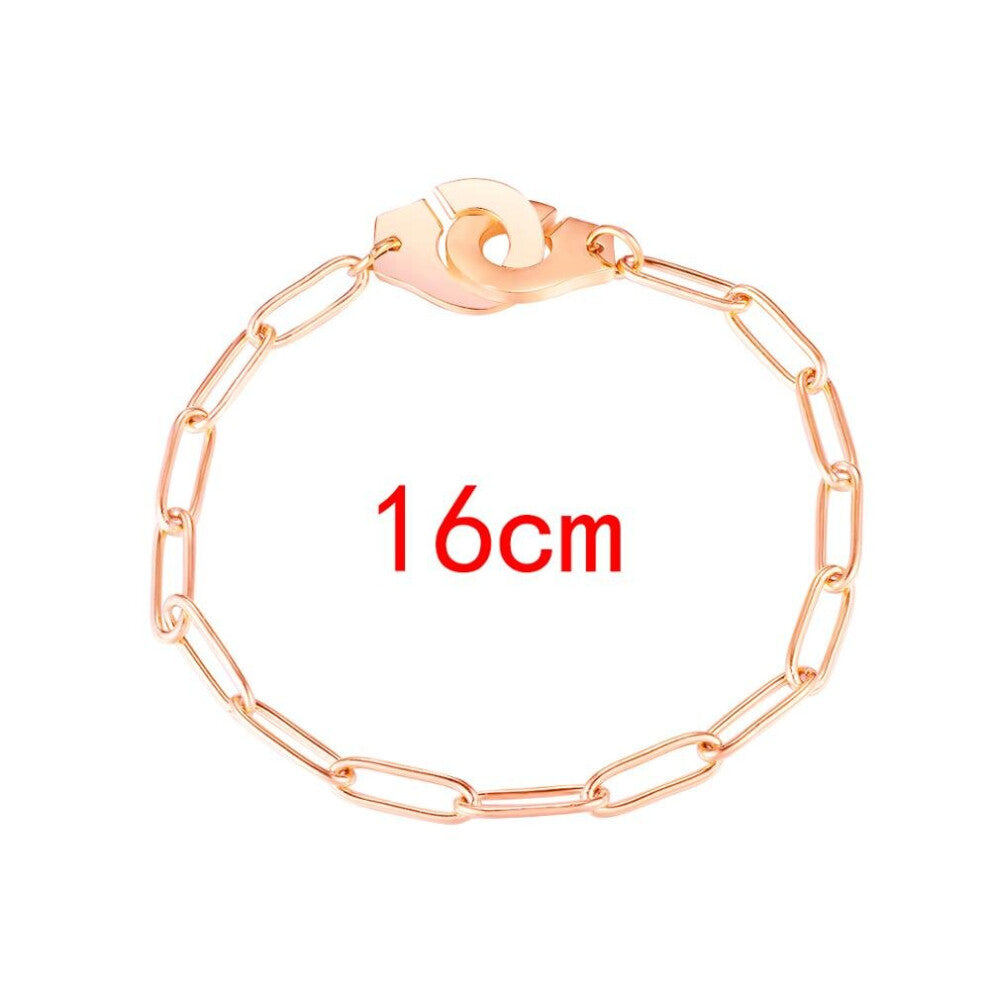 High Stainless Steel Handcuffs Bracelet Necklace for Men Women Bracelet Collier Menottes en Acier Inoxydable Bijoux