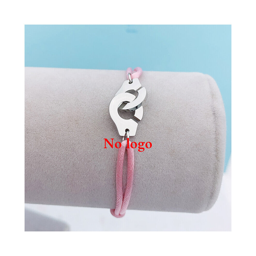 High Stainless Steel Handcuff Bracelet Adjusstable Lace Up Women Chain Bracelet Menottes Bijoux Corde DIY Bracelet