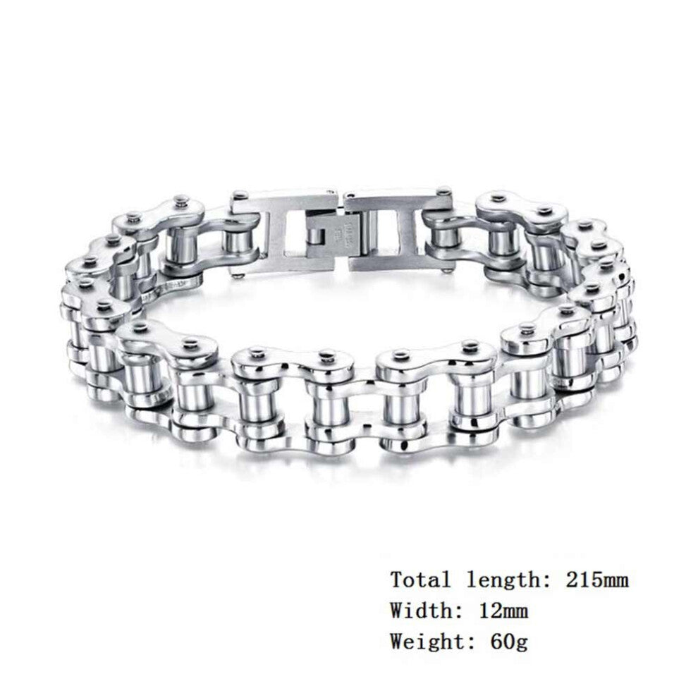 Male Men Statement Biker Chain Bracelets Bangles Stainless Steel Great Boyfriend Father Gift Jewelry