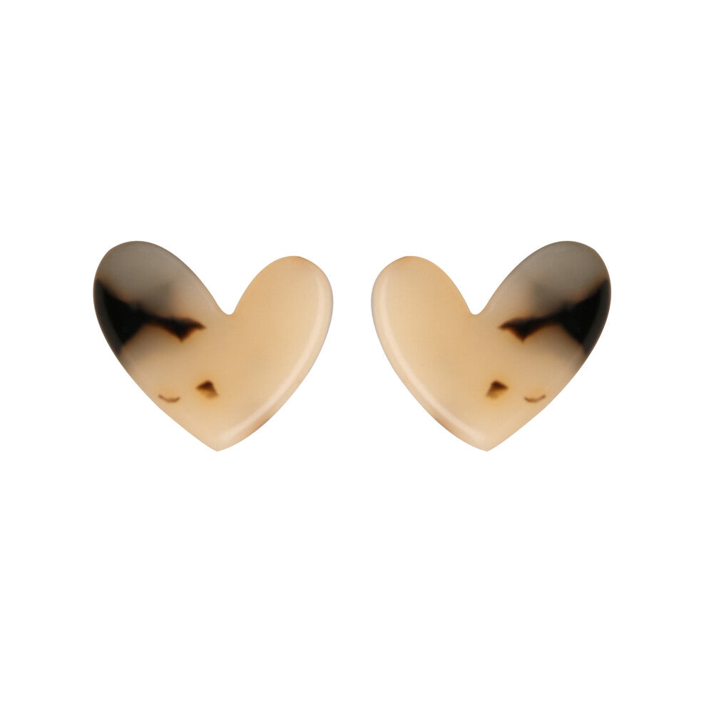 60+Candy Acetate acrylic heart shaped Stud Earrings Women Student Girlfriend Jewelry Accessories