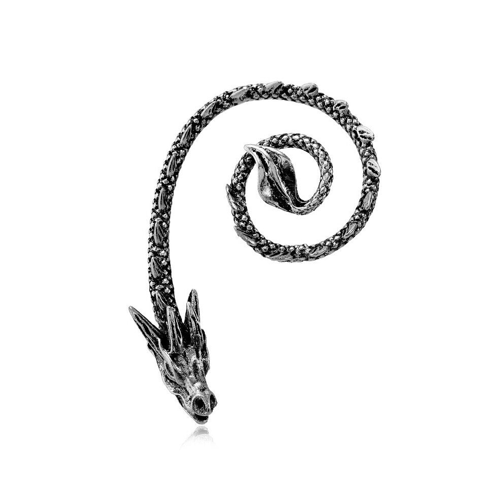 Alloy Vintage Punk Dragon Ear Cuffs Earring For Women Silver Gothic Party Jewelry Accessories Rock Hip Hop Earrings