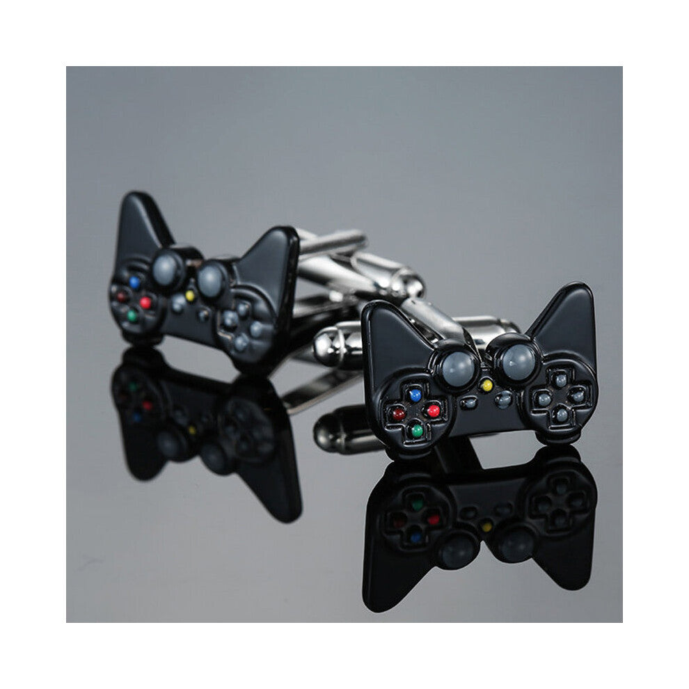 shipping, silvery game console handle cufflinks men's shirt cufflinks senior carefully created shirt buttons