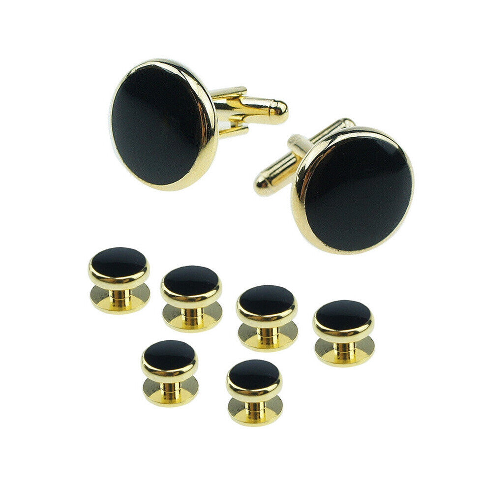 8pcs-set Round Plated Cufflinks Arm Buttons for Men Business Shirts Cufflinks Wedding Jewelry ???????