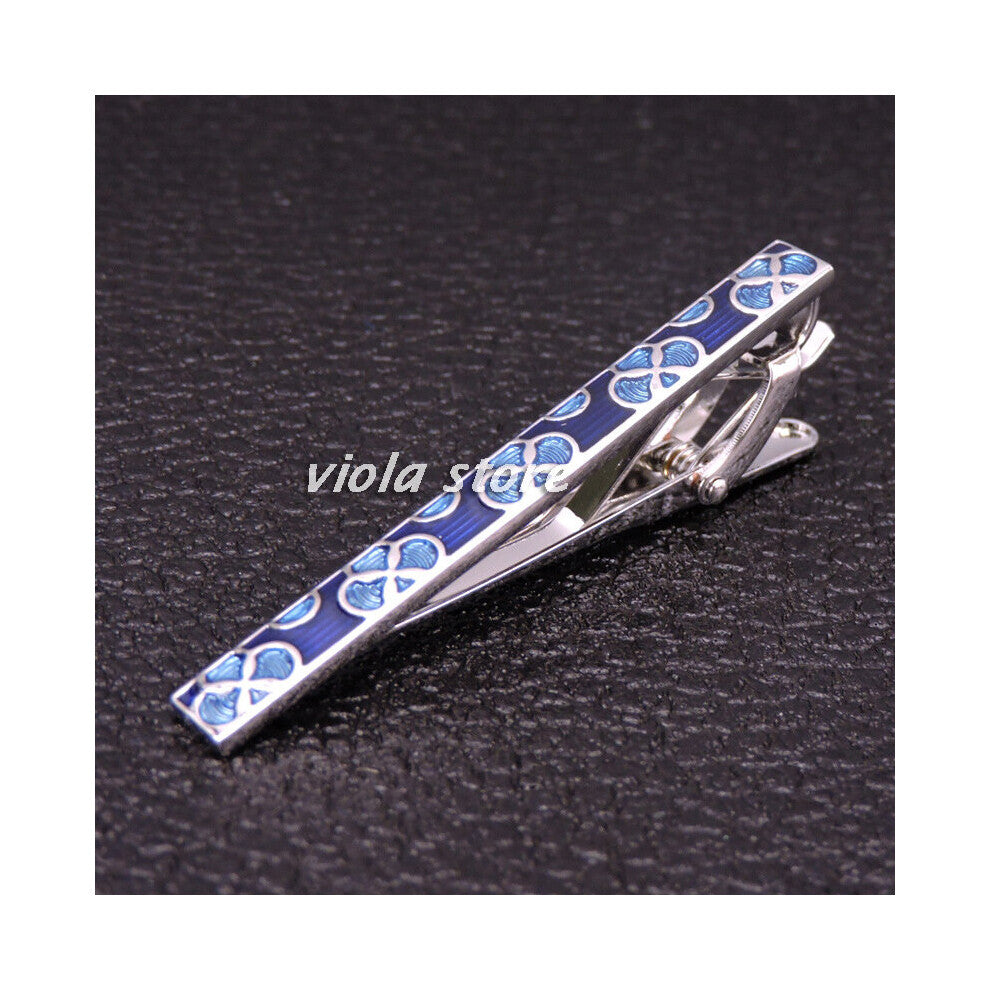 Classic Gentleman Stainless Tie Clip 6cm Wine-Red Bar Wedding Business Nightclub Men Gift Accessory