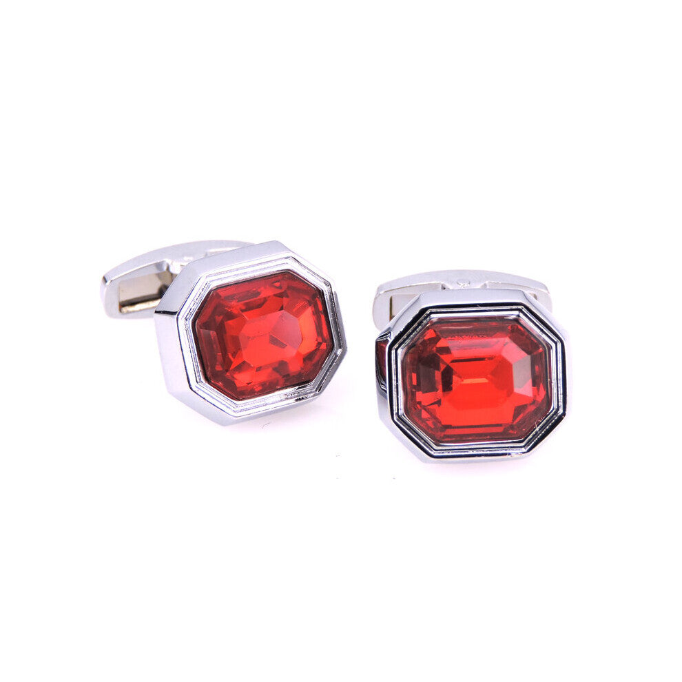 Summer brass hand colored enamel red Cufflinks rock punk men's French shirt Cufflinks jewelry