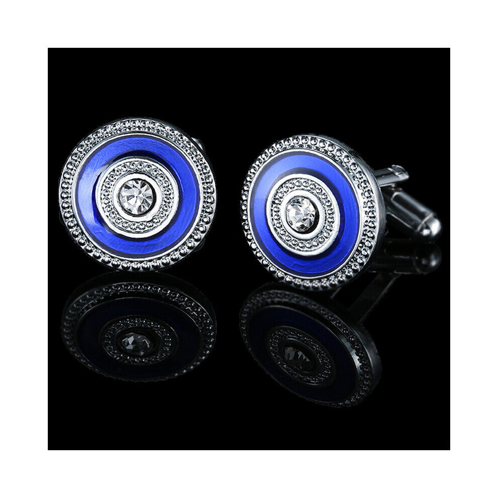 Summer brass hand inlaid Crystal zircon Cufflinks men's jewelry