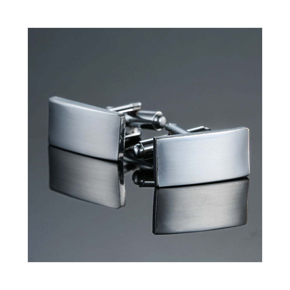 Copper enamel square stripes silvery flower cufflinks Top men's French shirt cufflinks