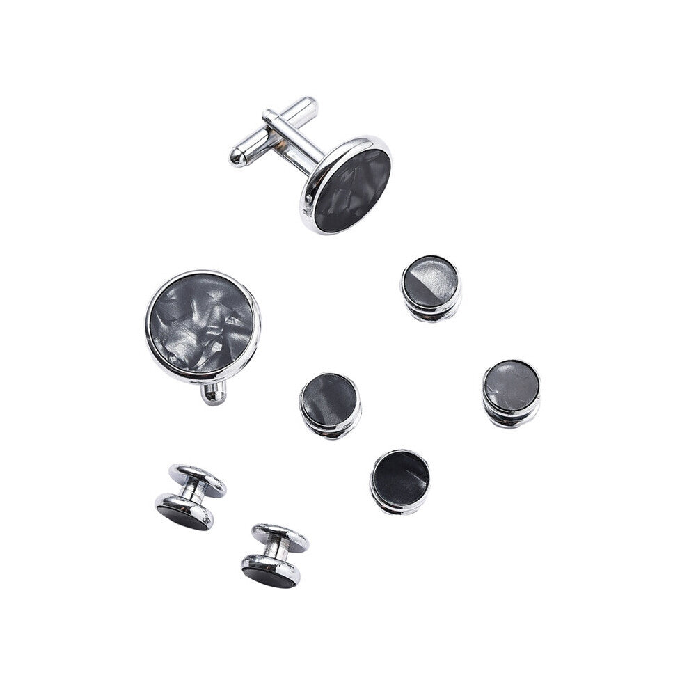 Wedding Cufflinks Tuxedo Studs Set for Men Accessories 1Pair Cufflinks and 6 PCS Tuxedo Studs Husband's Shirt Wedding Guest GIft