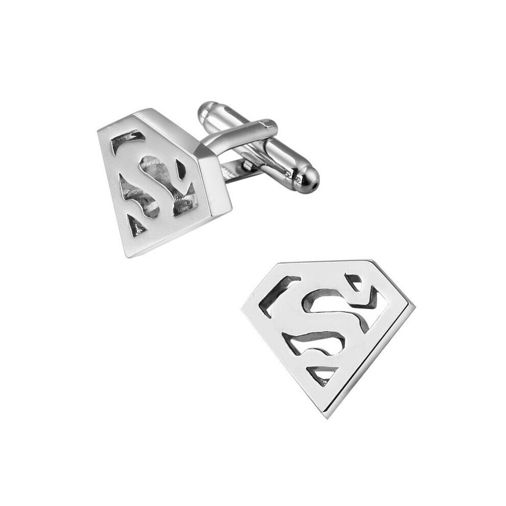 Men's French shirt Cufflinks enamel craft hand polished superhero Cufflinks birthday party jewelry