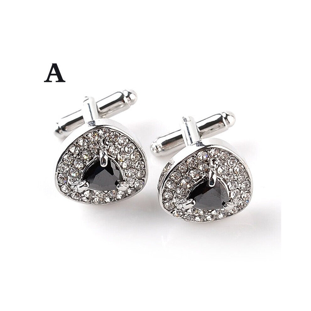 Cufflinks For Men Women High Crystal Cuff Buttons Wedding Business Shirts Cuff Links