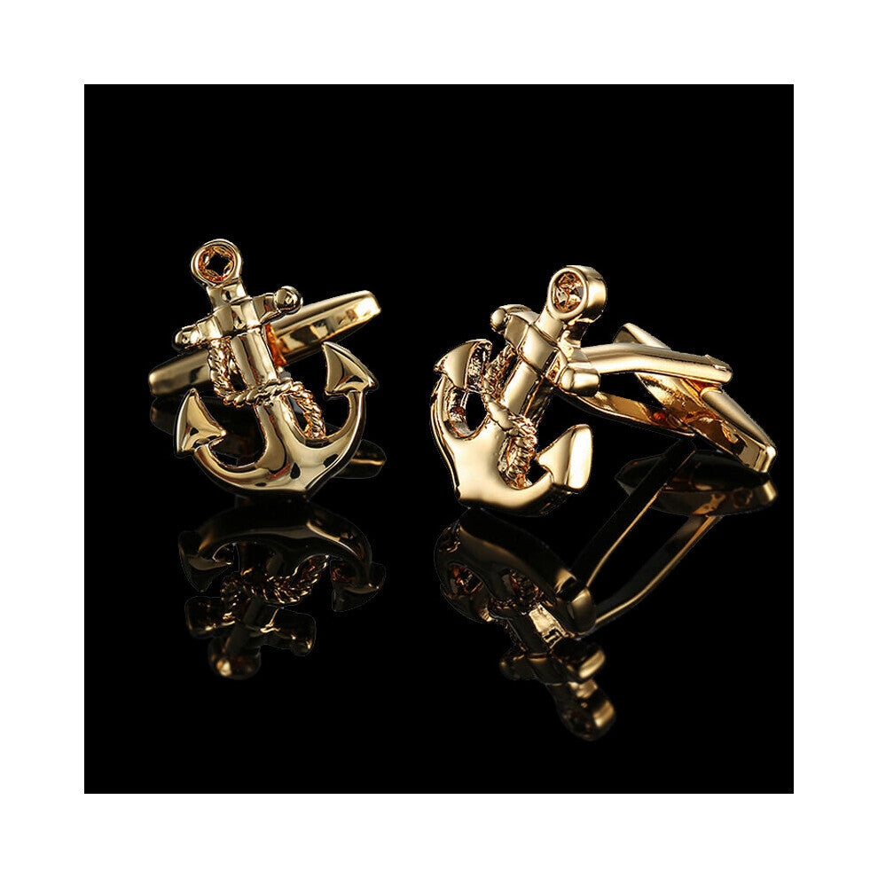 Summer brass plated 18K Cufflinks men's French shirt cufflink man