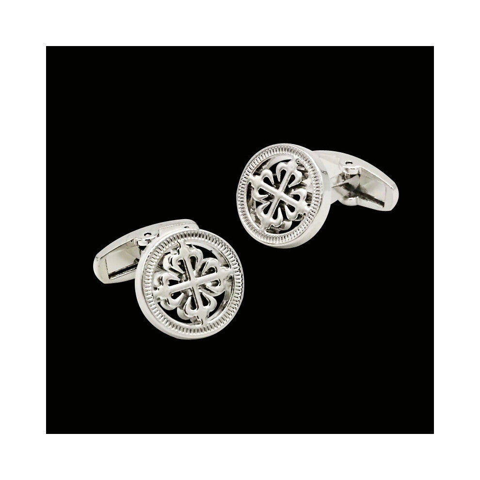 High men's shirt Cufflinks round auspicious Chinese knot Cufflinks French wedding bridegroom's shirt pin gif