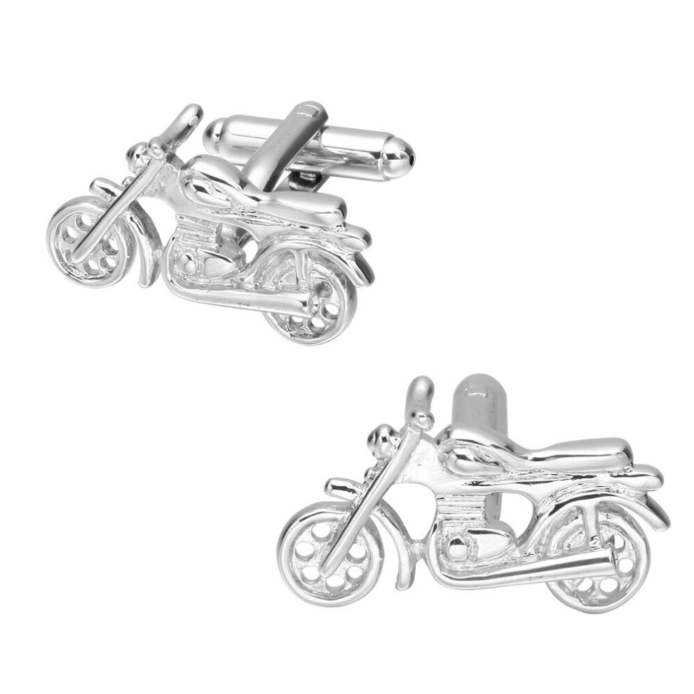MeMolissa Display Box Cufflinks Classic Motorcycle Cufflinks Sports Style Solid Men Cufflinks Tag & Wipe Cloth