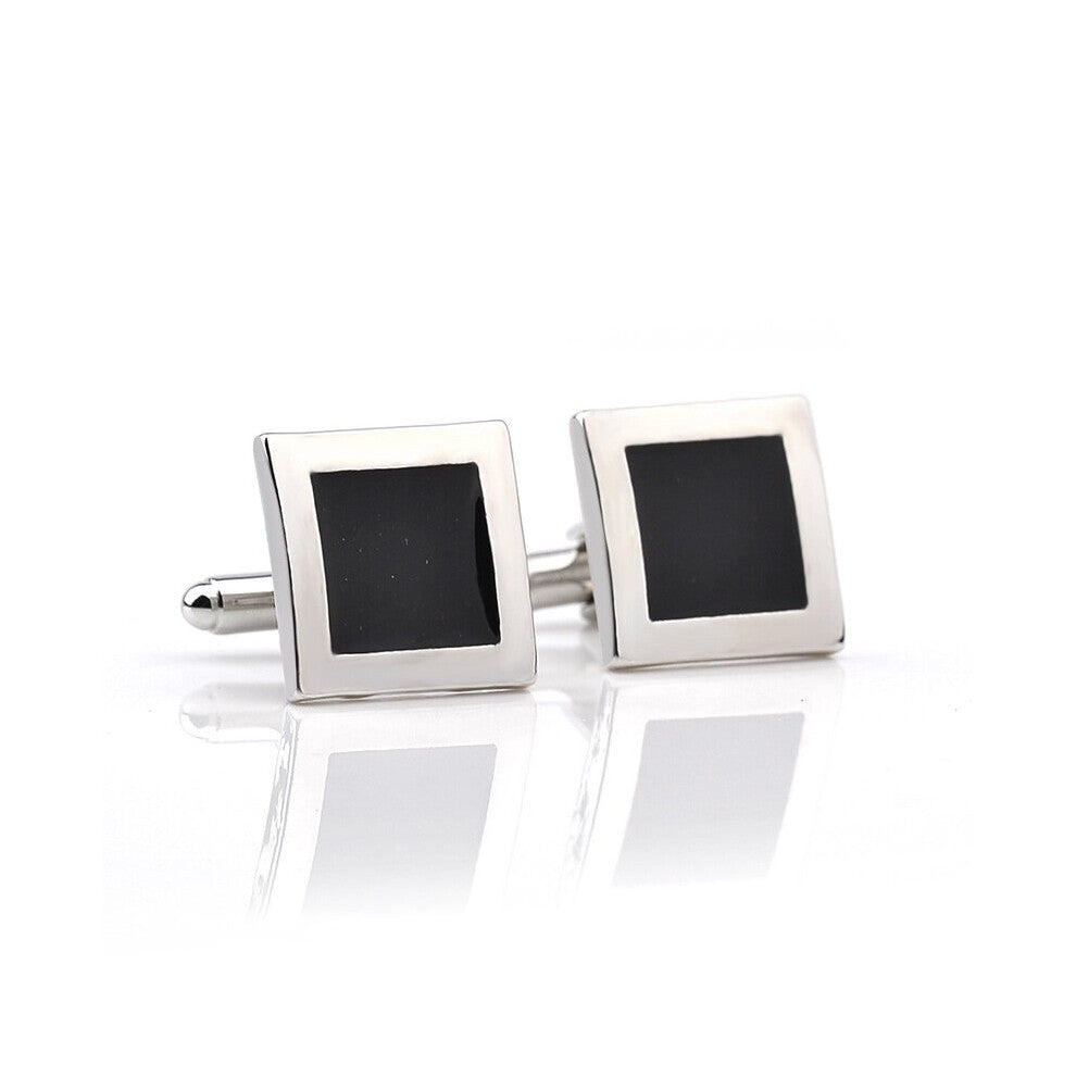 High-Quality Men's Hotel Square Cufflinks Gentleman Wedding Accessories Party Jewelry Gift