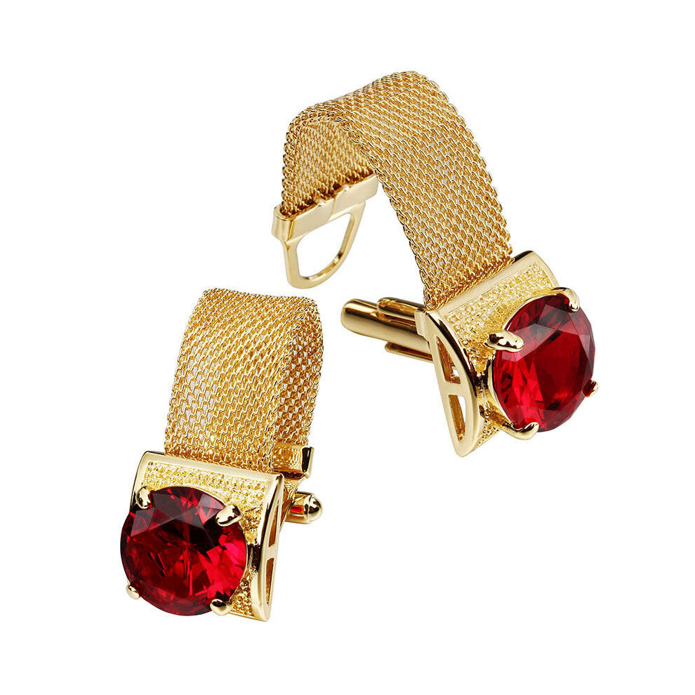 Chain Stone Cufflinks for Men Cufflinks with Accessories Party Men's cufflinks Button 17mm