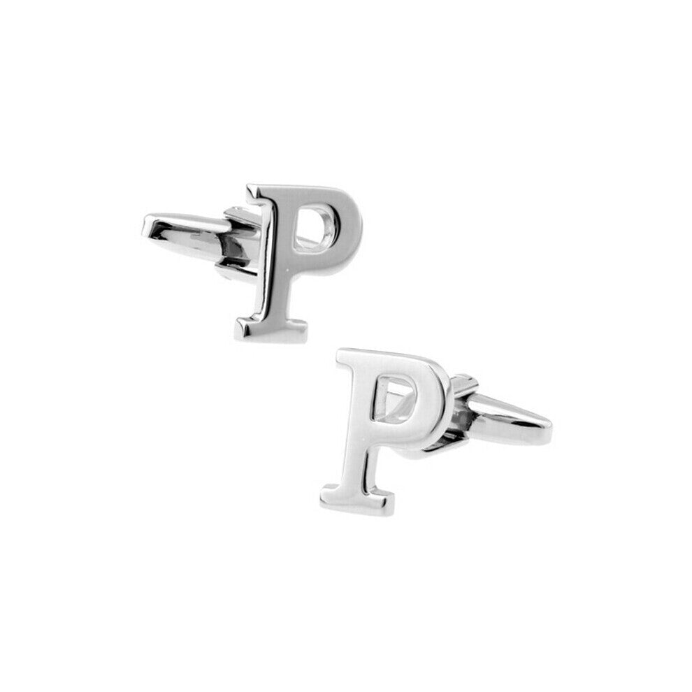 iGame Letters Cufflinks silver English letters 26 letters copper material