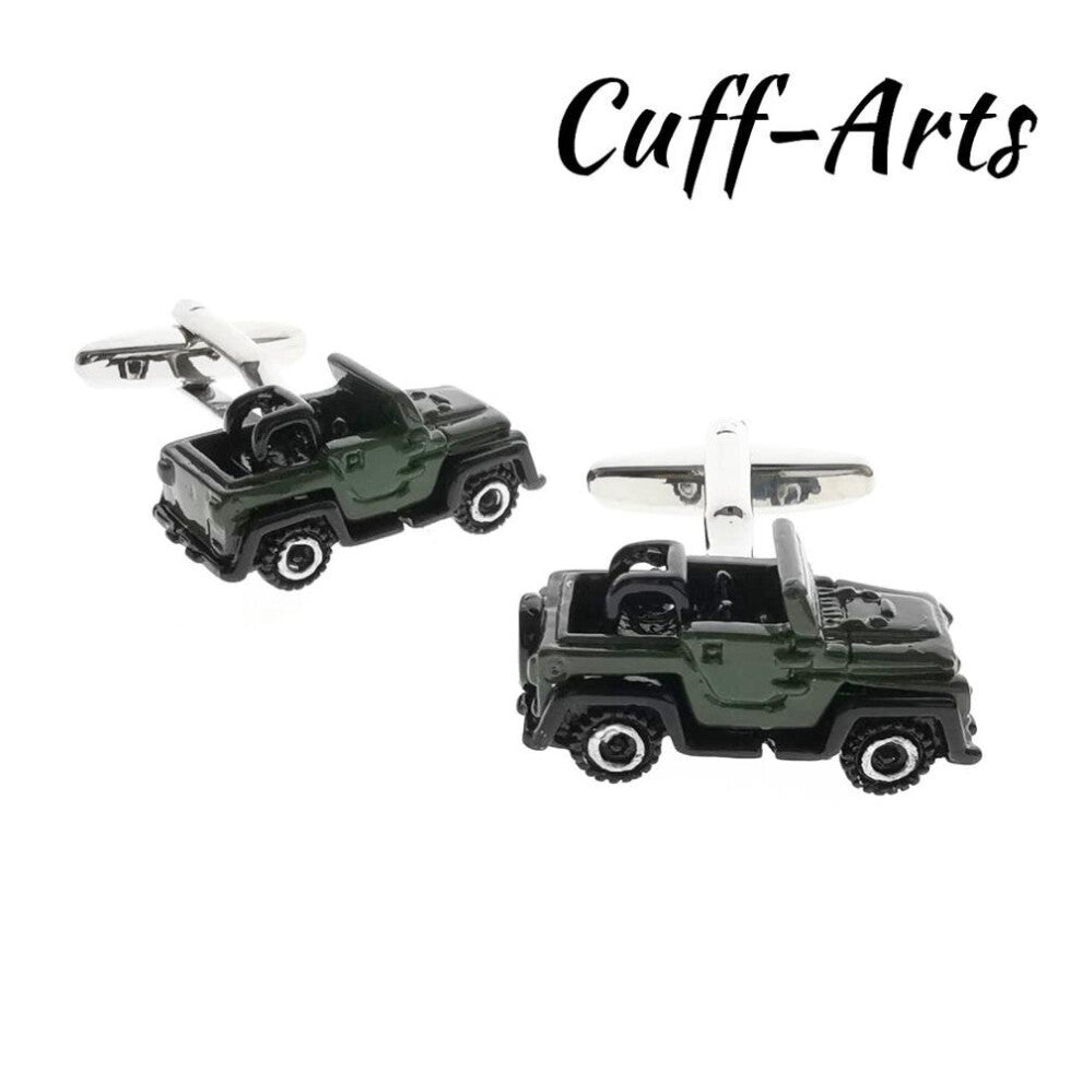 Mens Cufflinks Green SUV Cufflinks for Men Gemelos Les Boutons De Manchette by Cuffarts C10553