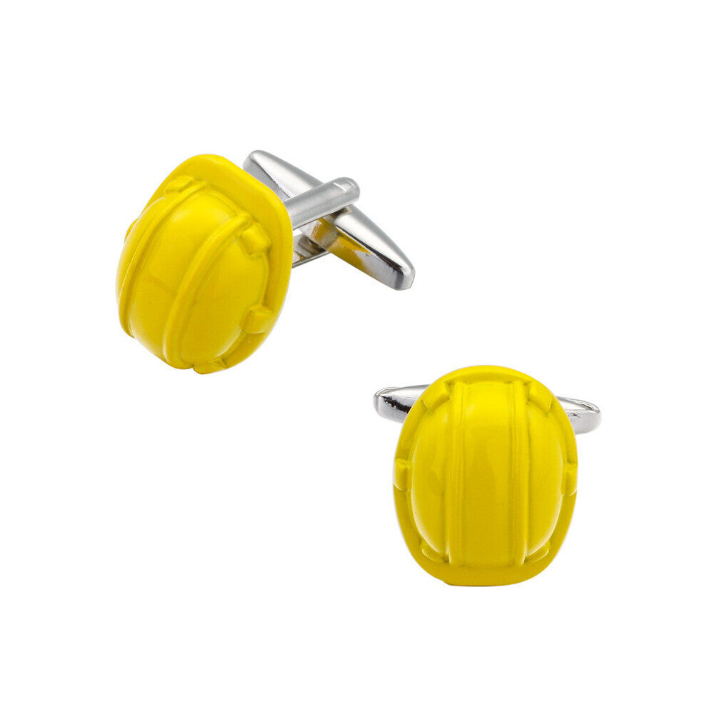 High men's wedding Cufflinks Engineer's helmet Cufflinks 5 pairs of for