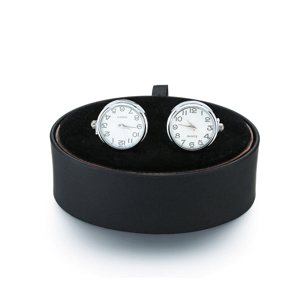 A set of men's French Cufflinks leather box can rotate the silvery watch Cufflinks box set
