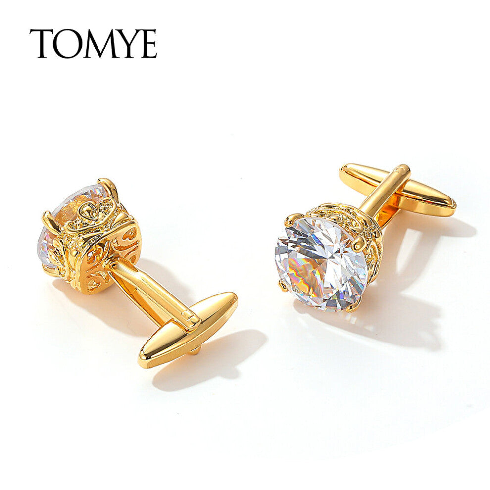 Cufflinks Men XK22S043 High Zircon Square Silver Formal Dress Business Shirt Button for Wedding