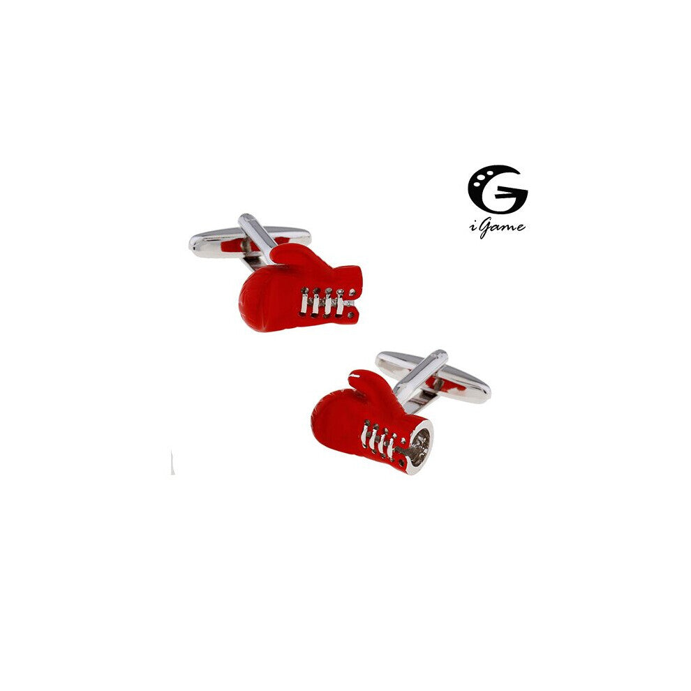 iGame Arrival Boxing Cuff Links Red Boxing Glove Sport Style Shirt Cufflinks For Men