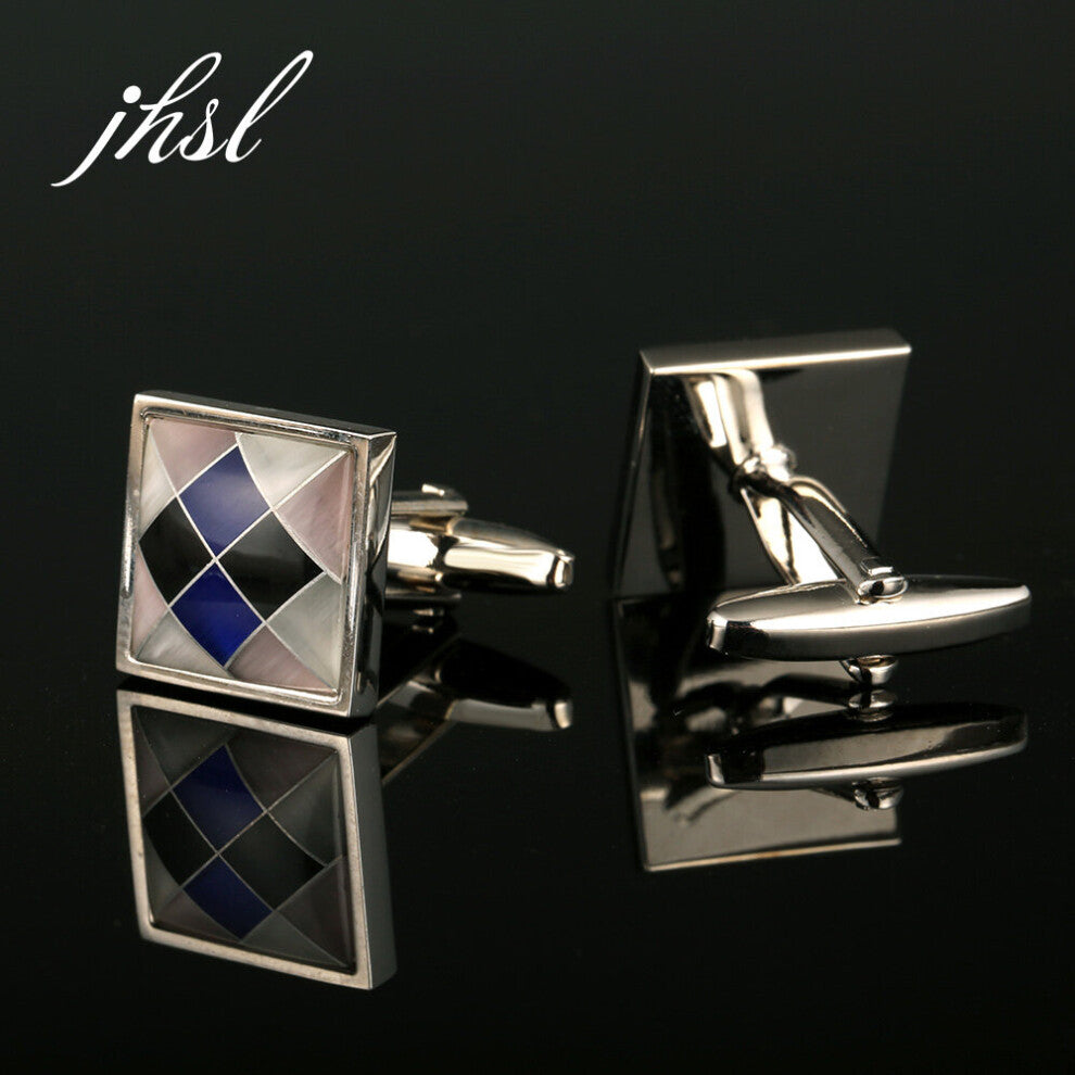 Men's jewelry Square Male Mens Shirts Cufflinks for Party Silver High Father's Gift