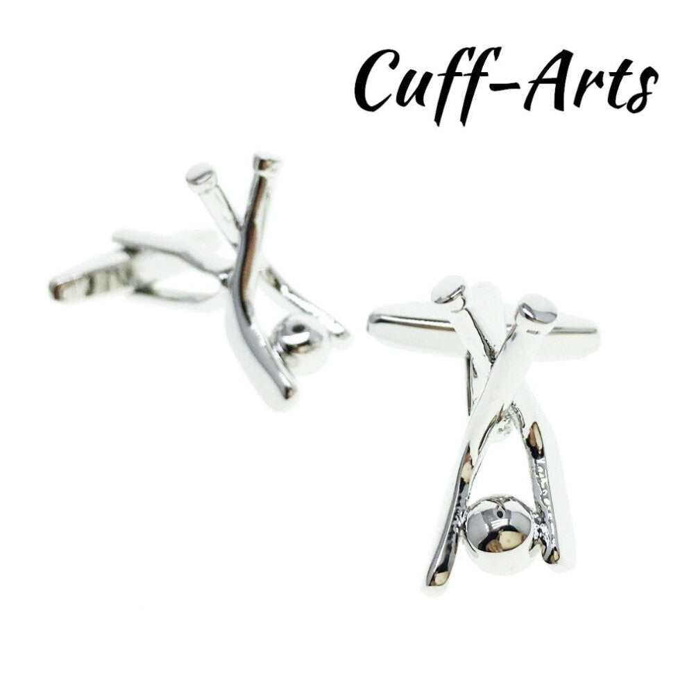 Cufflinks for Mens Hockey Sticks & Ball Sport Cufflinks for Men Shirt Cuff links Bouton De Manchette by Cuffarts C10212