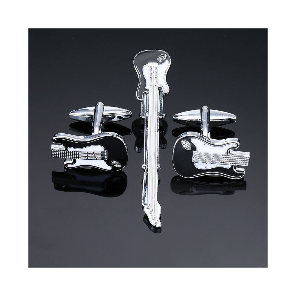 a set High brass enamel necktie clip cufflink suit men's business dress accessories French shirt cufflink tie clip set