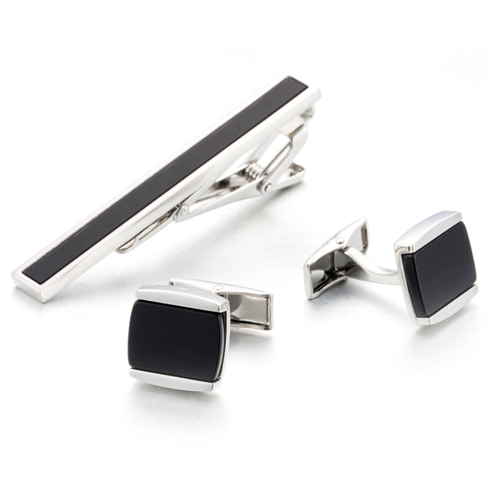 Man Classic Cufflinks Tie Clip Set Necktie Tie Bar Clasp Tie Clip Gift Wedding Tie Pin 23