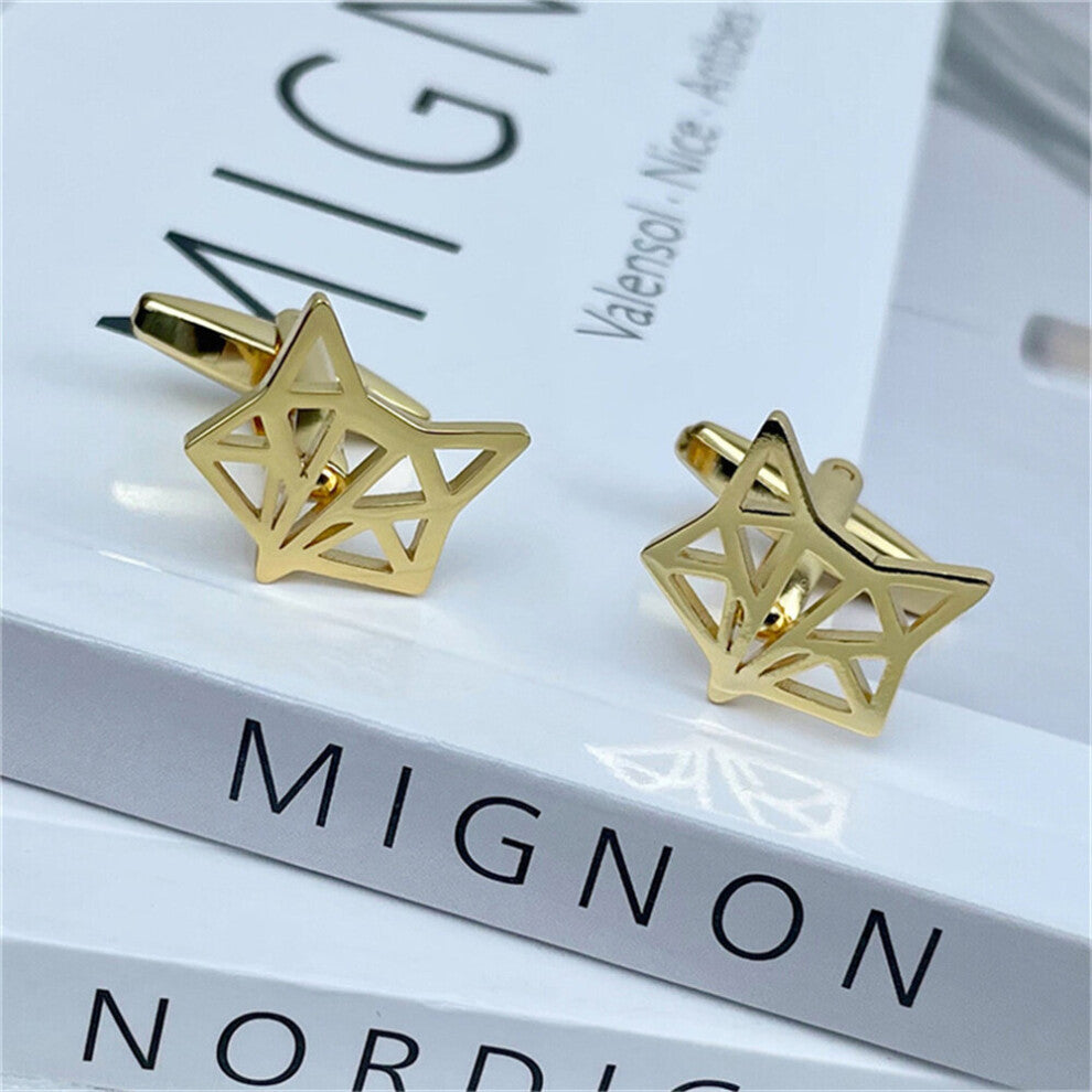 Personalise Hollow Fox Head Cufflinks for Men Stainless steel Groomsman Jewelry a pair Cufflinks Whoelsale&retail