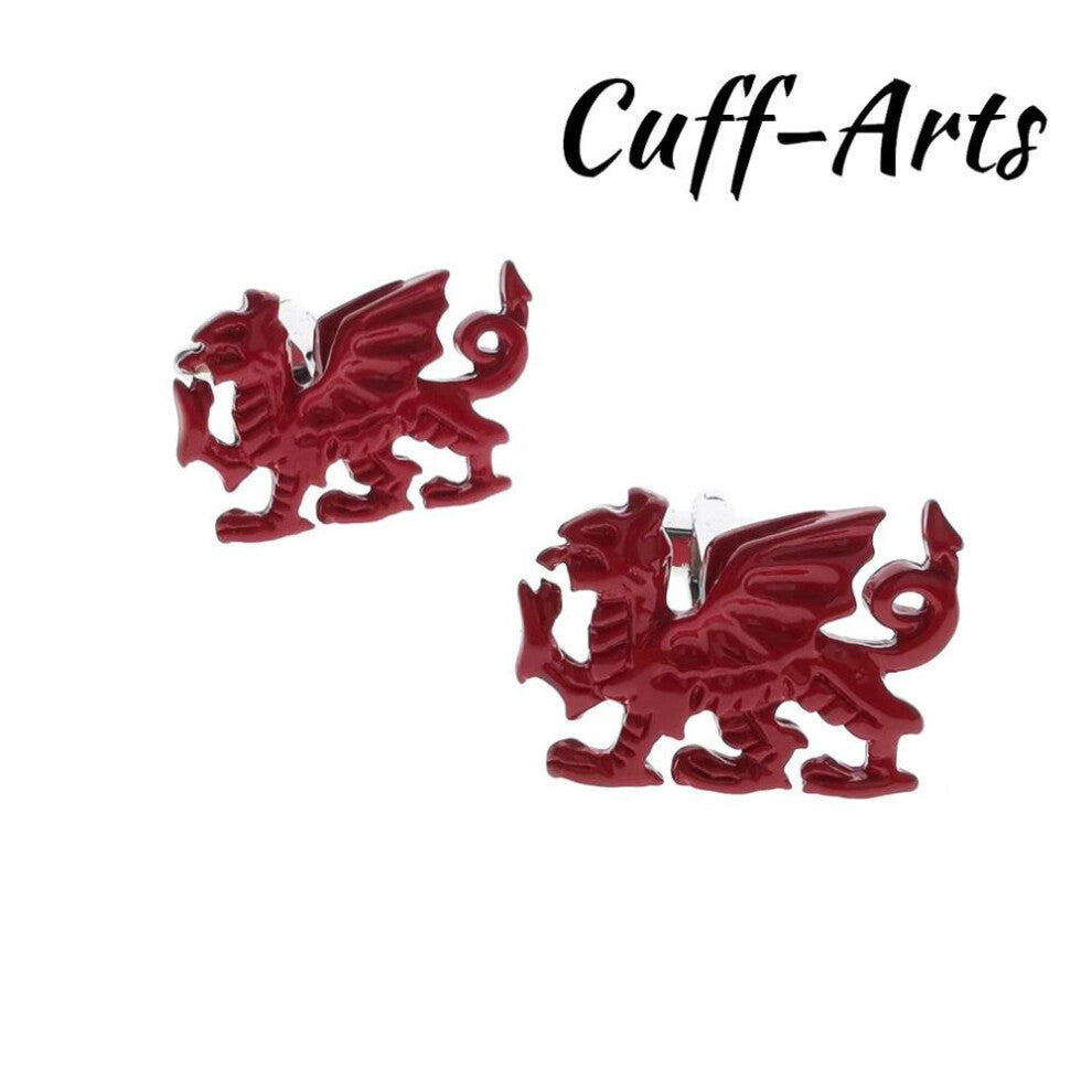Mens Cufflinks Red Welsh Dragon Wales Cufflinks for Men Gemelos Les Boutons De Manchette by Cuffarts C10542