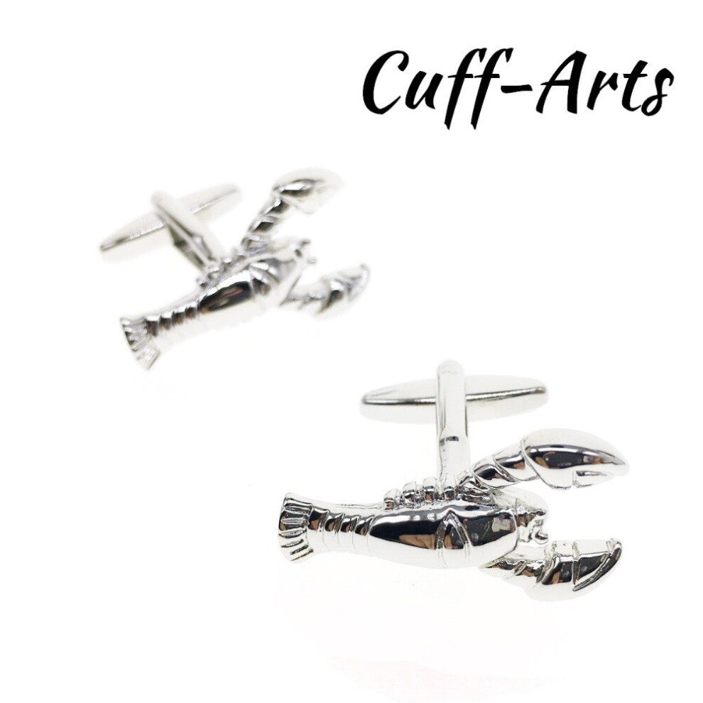 Cuffarts Mens Cufflinks Accessories Lobster Cufflinks Jewelry Gift For Men Silver Brass Tie Clip C10130
