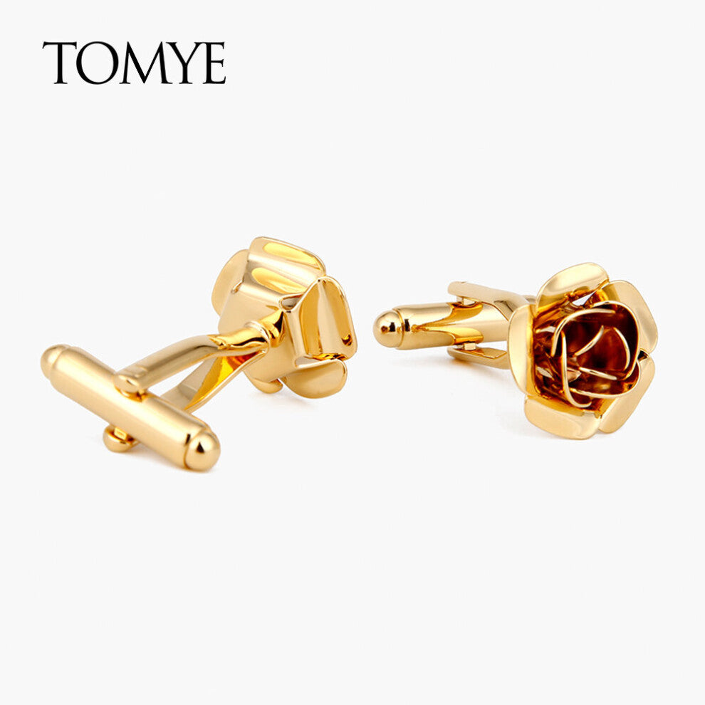 Cufflinks for Men and Women XK21S029 High Rose Formal Business Dress Shirts Cuff Links