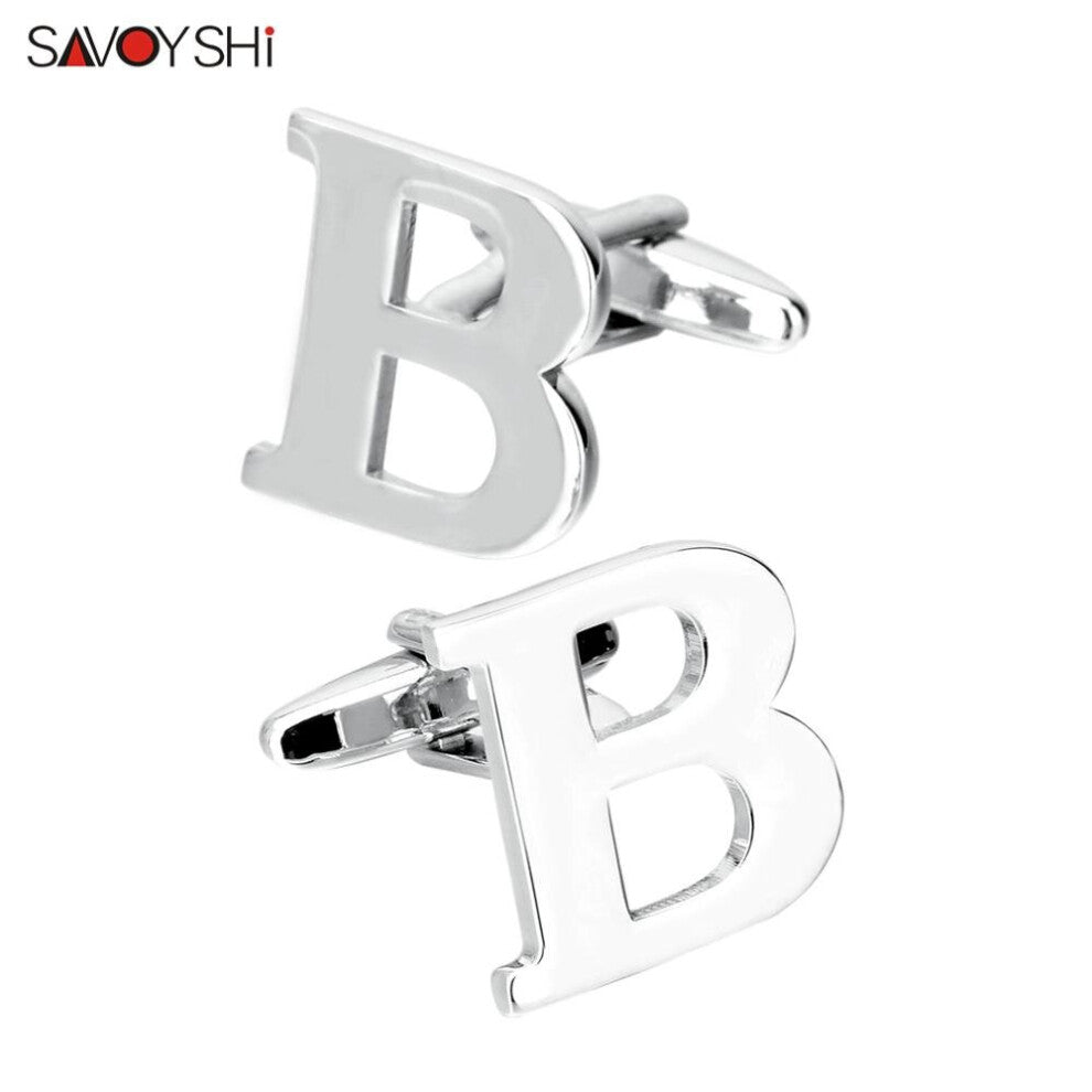 Silver-color 26 Letters Cufflinks for Mens Shirt Accessories High Cufflinks Retail&Wholesale Jewerly