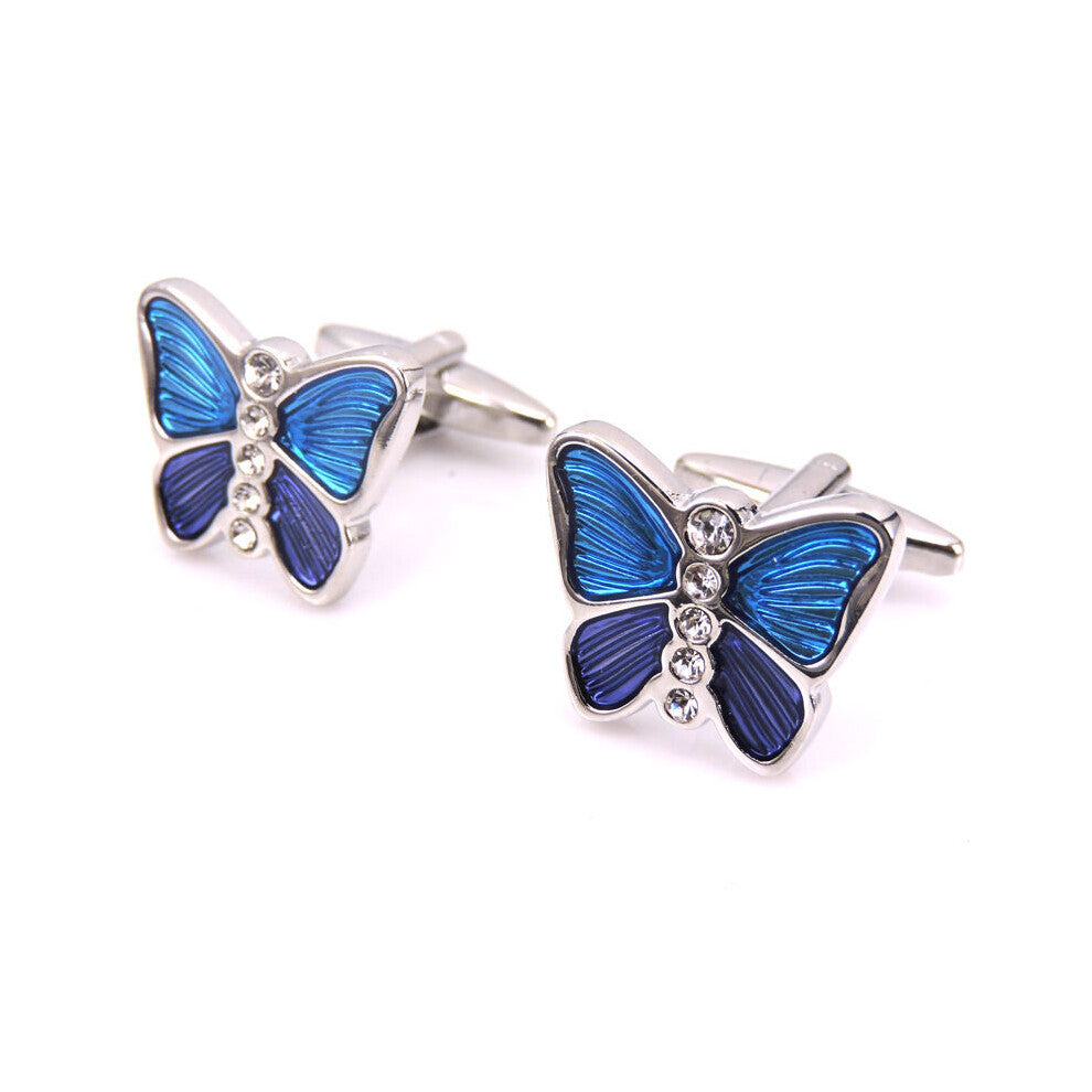 DY The French men's Enamel Cufflinks Insect Animal Crystal Butterfly Cufflinks