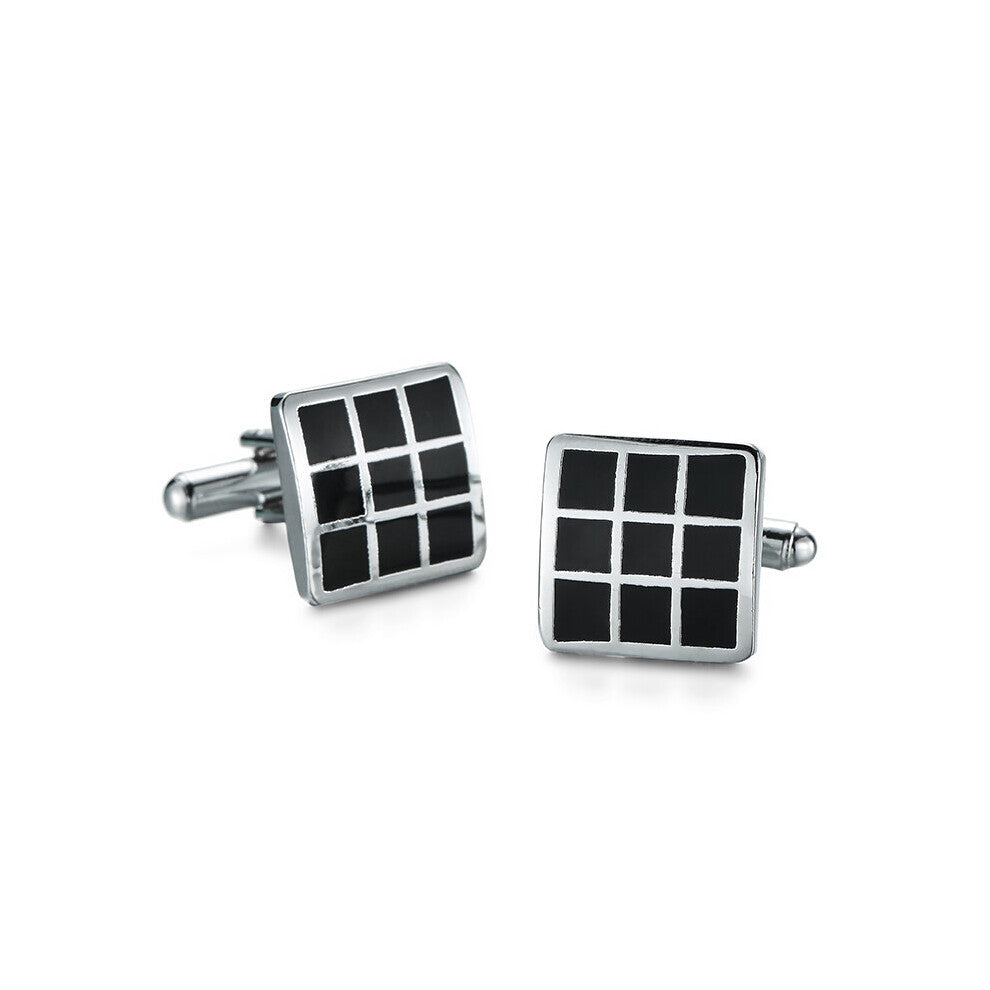 The men's shirt Cufflinks Plaid Shirt cufflinks, French business accessories