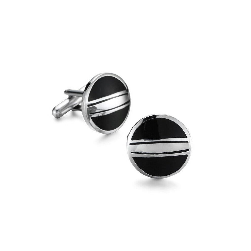 The style, round Plaid Cufflinks men wedding Cufflinks