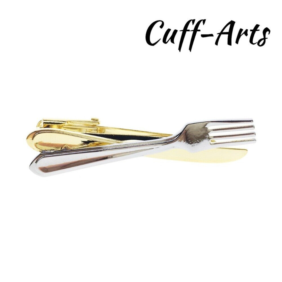 Tie Clip For Men and Fork Tie Clip Novelty Men Tie Clip Male Business Gift for Mens Jewelry by Cuffarts T10033