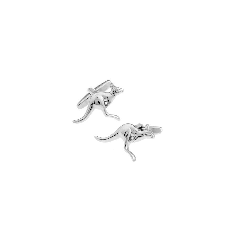 Men Jewellery Kangaroo Cufflinks Wholesale&retail Silver Copper Novelty Animal Kangaroo Gift For Men