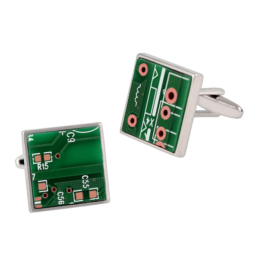 Technology theme circuit board Copper Cufflink for Tuxedo Business Formal Shirts one pairs