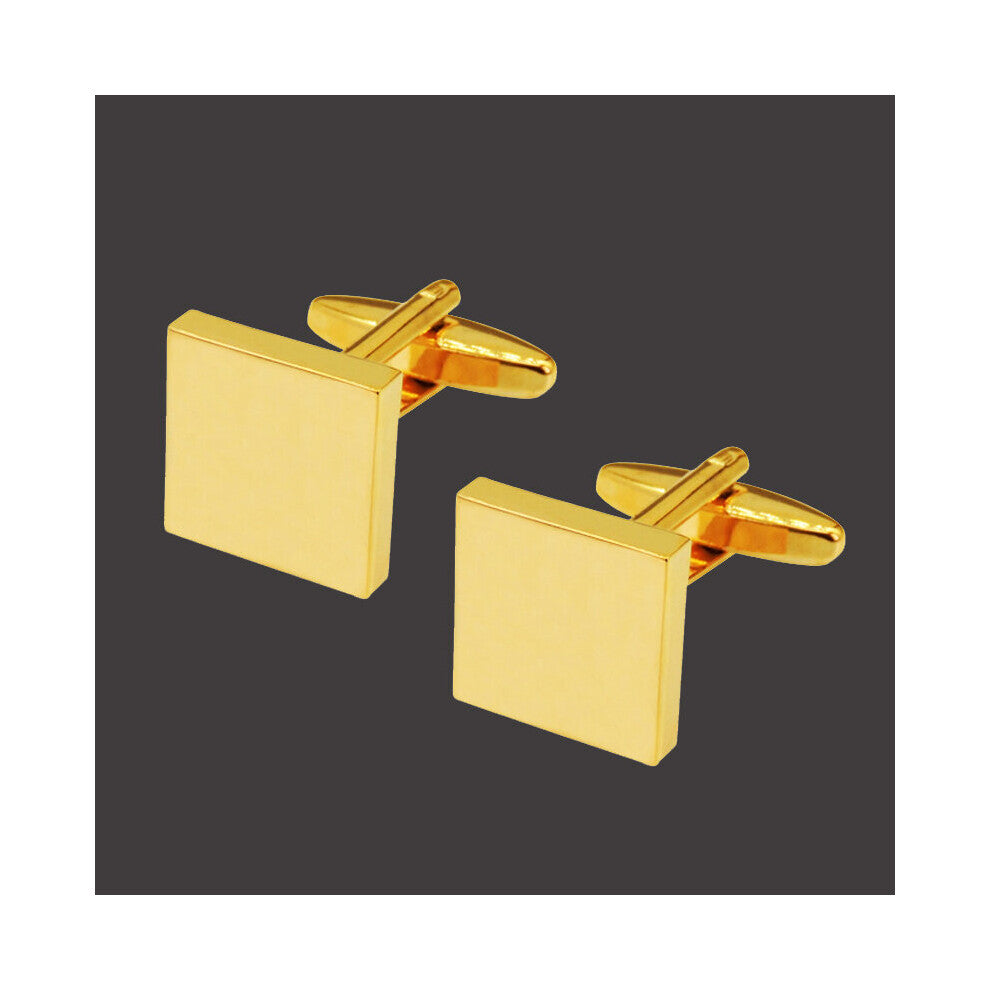 DY copper smooth square Cufflinks light men's French shirt Cufflink