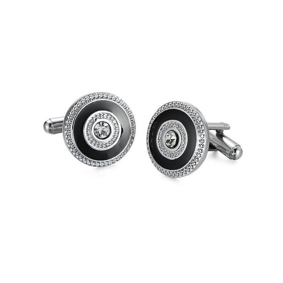 WN silvery crystal Cufflinks accessory men French Cufflinks