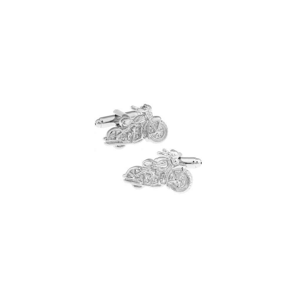 Motorcycle Silver Colour Motorbike Style Copper Material Men Cuff Links