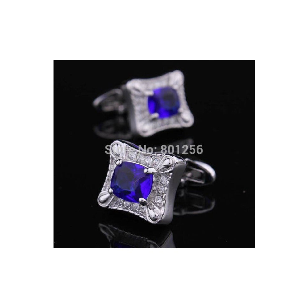 Cufflinks crystal rhinestone hotsale copper material cufflinks whoelsale&retail