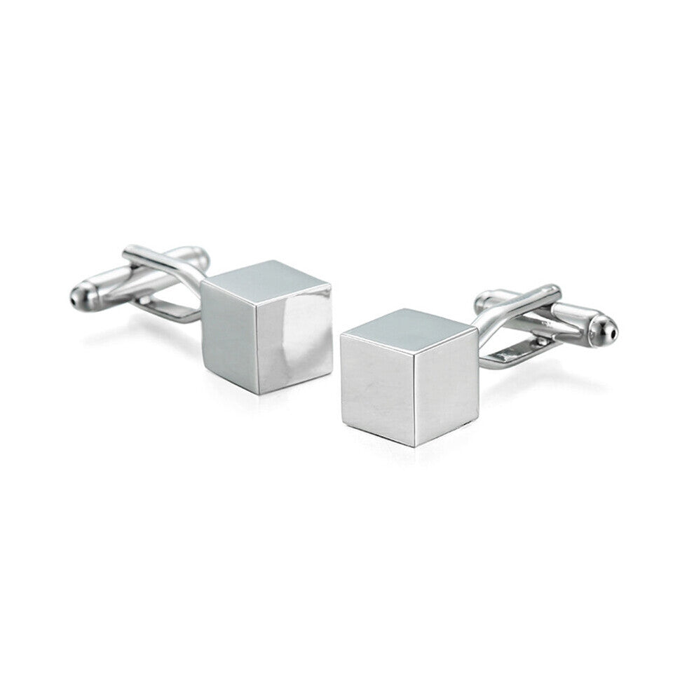 WN The men's French shirt Cufflinks variety cube carved all-match Cufflinks