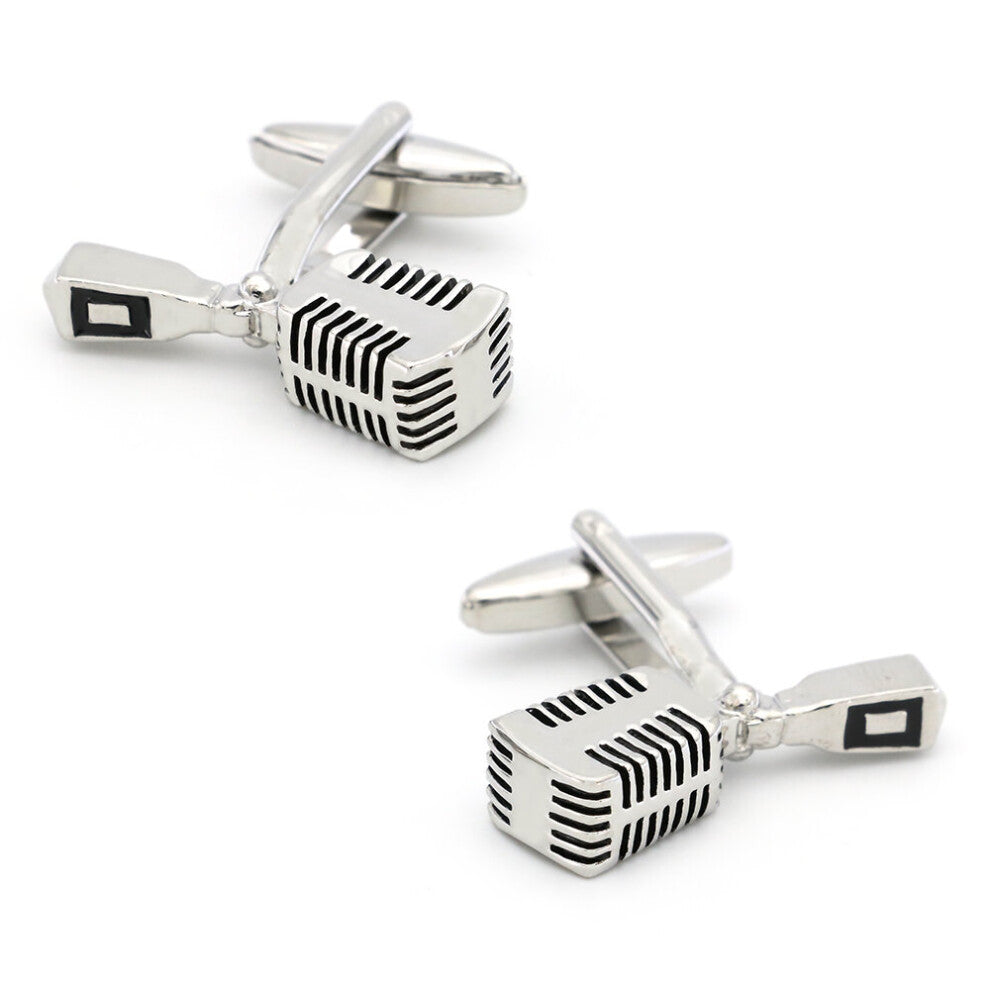 Men's Microphone Cuff Links Brass Material Music Cufflinks & Retail