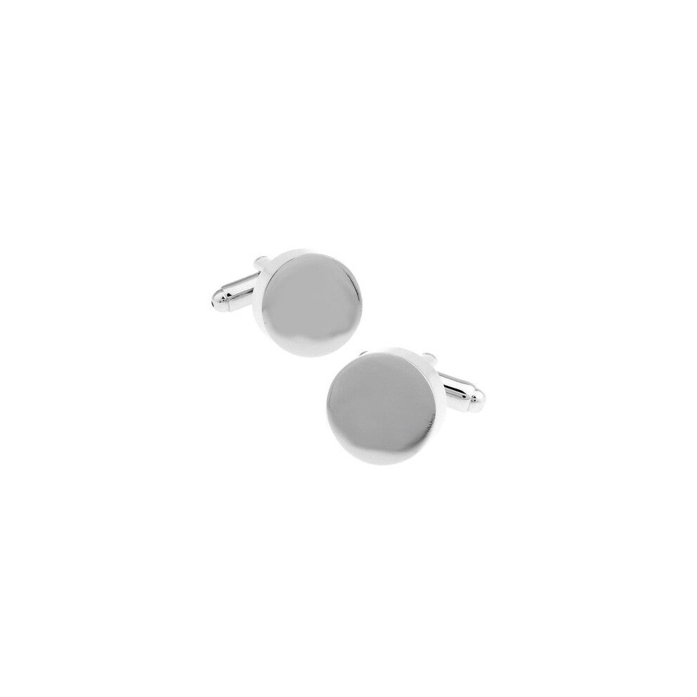 WN sales-silvery round smooth cufflinks in French shirts cufflinks wholesale-retail-friends